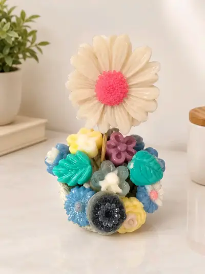 Colgante aromático de flor de yeso hecho a mano - miniatura 5