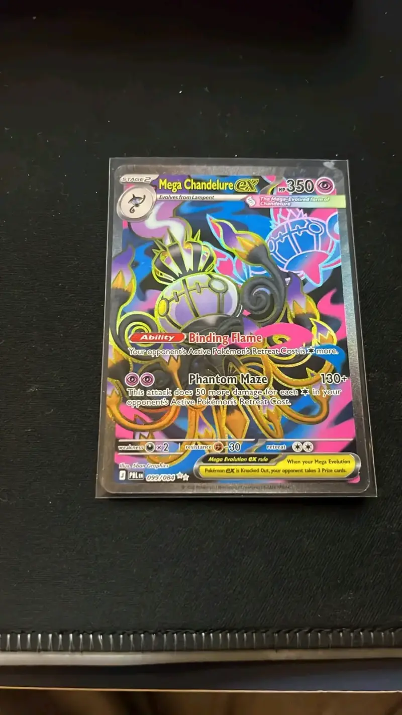 Carta Pokémon Mega Chandelure EX 099/094 Full Art