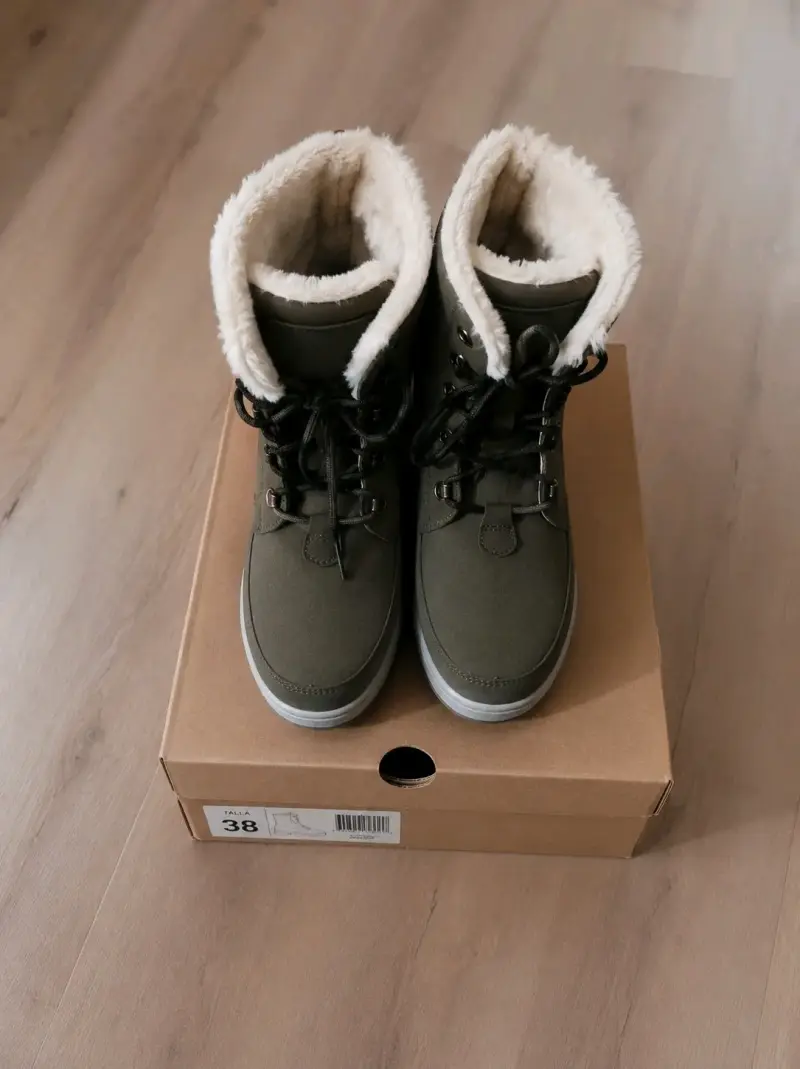 Botas de invierno con forro de lana talla 38