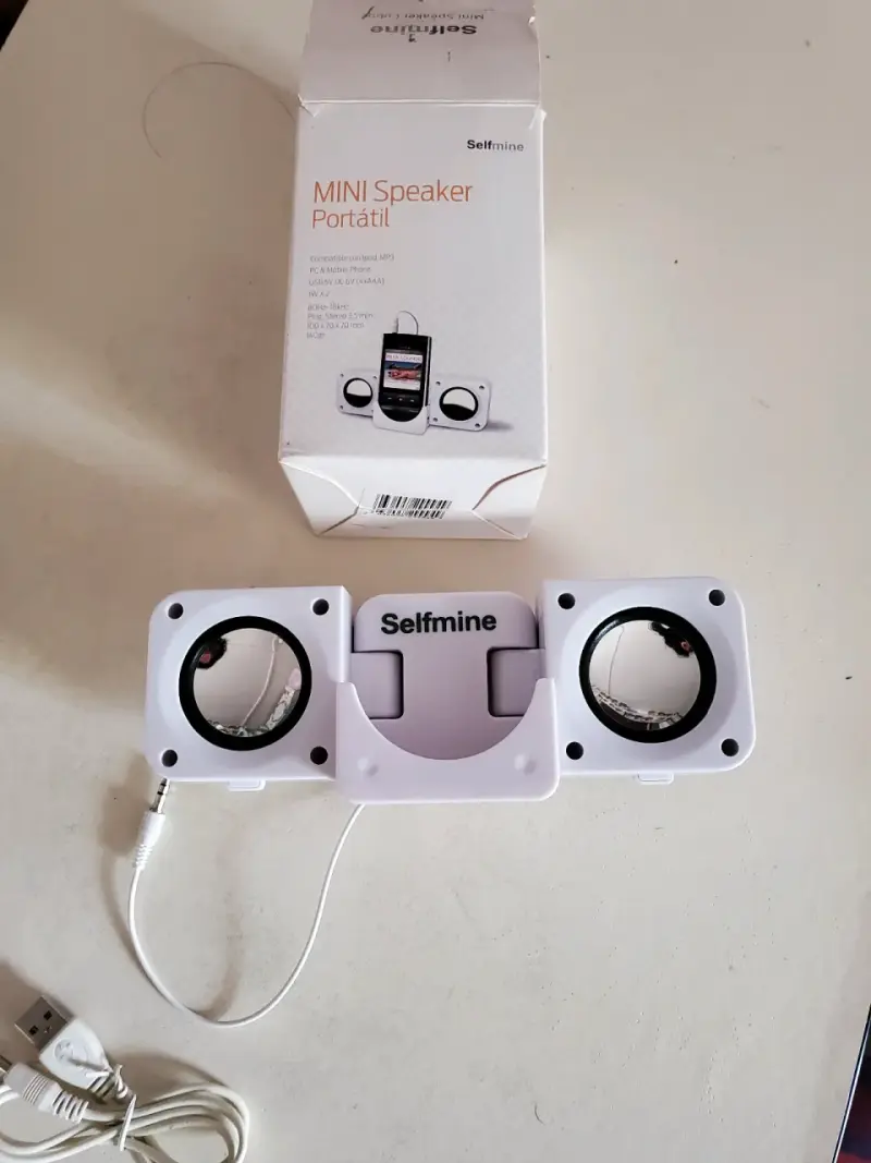 Mini parlante portátil Selfmine blanco - 3
