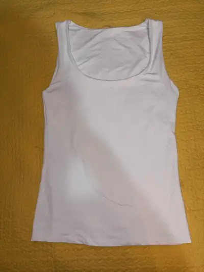 Polera sin mangas blanca Zara talla S - miniatura 2