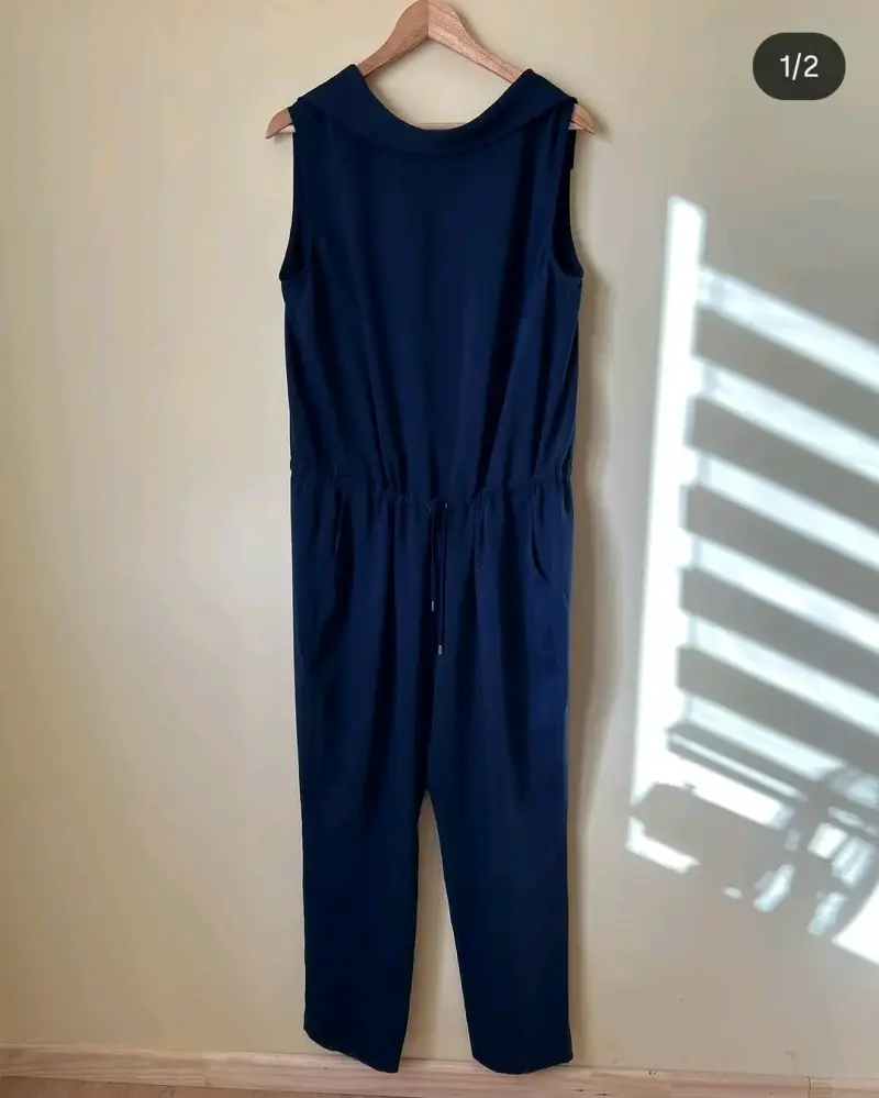 Enterito azul sin mangas para mujer - 1