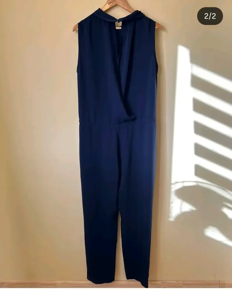 Enterito azul sin mangas para mujer - 2