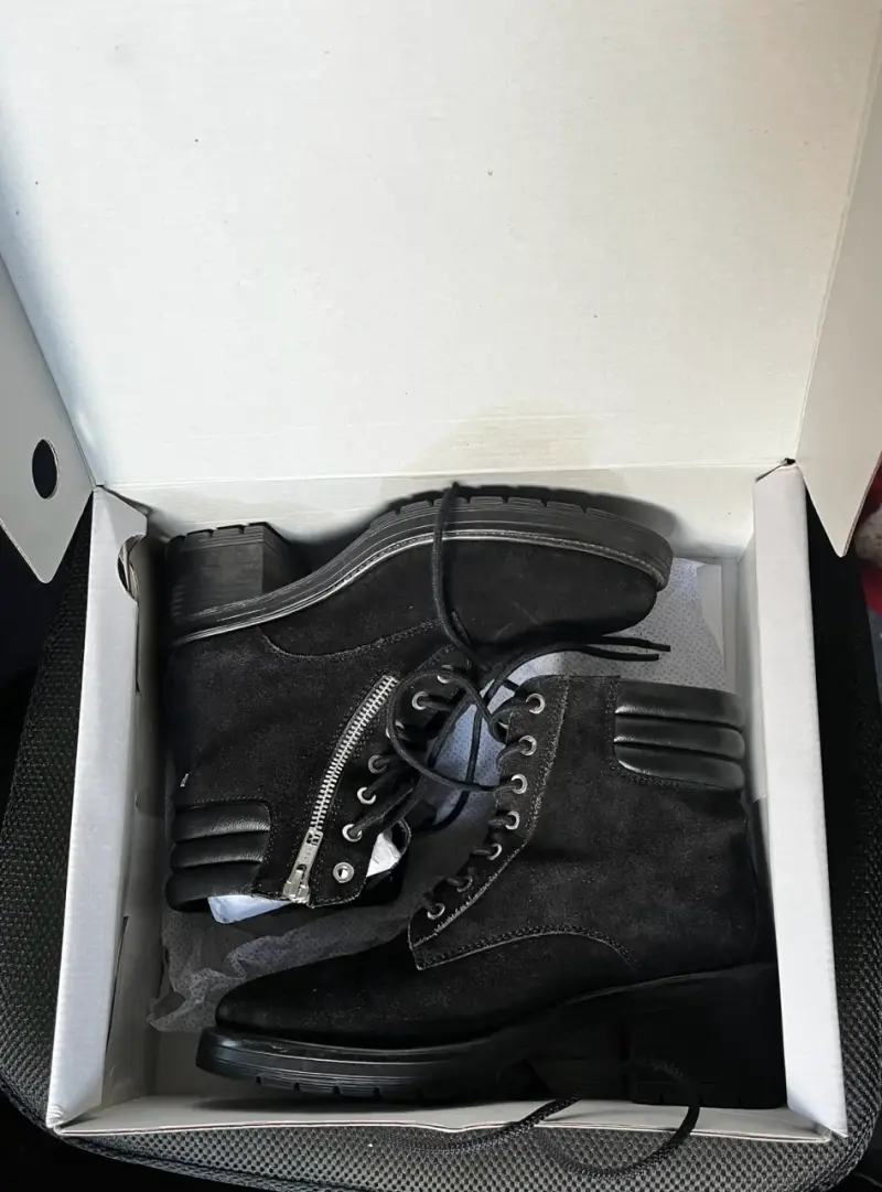 Botines de cuero negro Pollini con plataforma - 2
