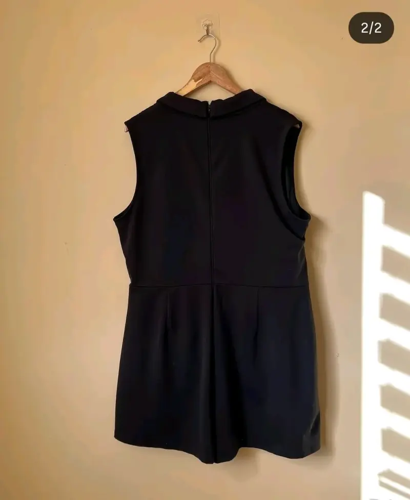 Enterito negro sin mangas elegante XXXL - 2