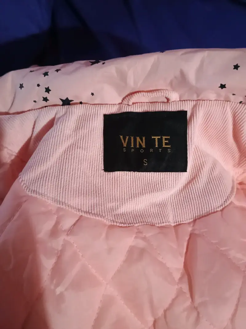 Chaqueta de invierno rosa con estrellas para niña - 1
