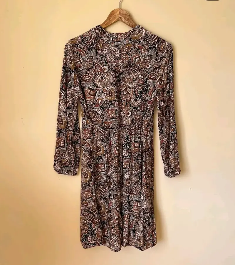 Vestido estampado floral manga larga - 2