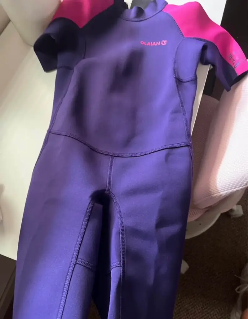 Traje de Neopreno Infantil Olaian Morado y Rosa
