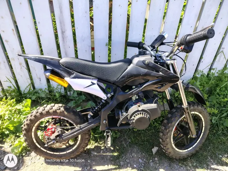 Mini moto cross para niños color negro 50hp - 1