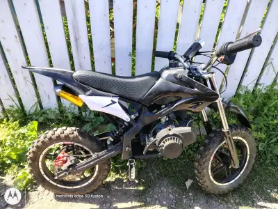 Mini moto cross para niños color negro 50hp - miniatura 1