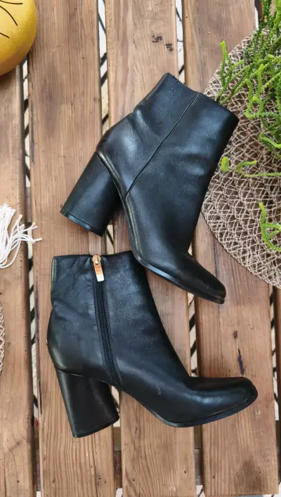 Botines de cuero Guess originales negros - miniatura 4