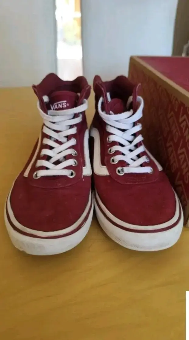 Zapatillas Vans rojas de caña alta - 1