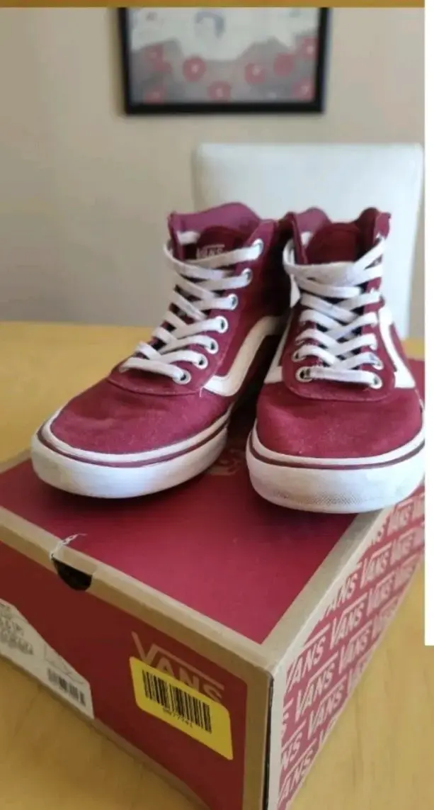 Zapatillas Vans rojas de caña alta - 2