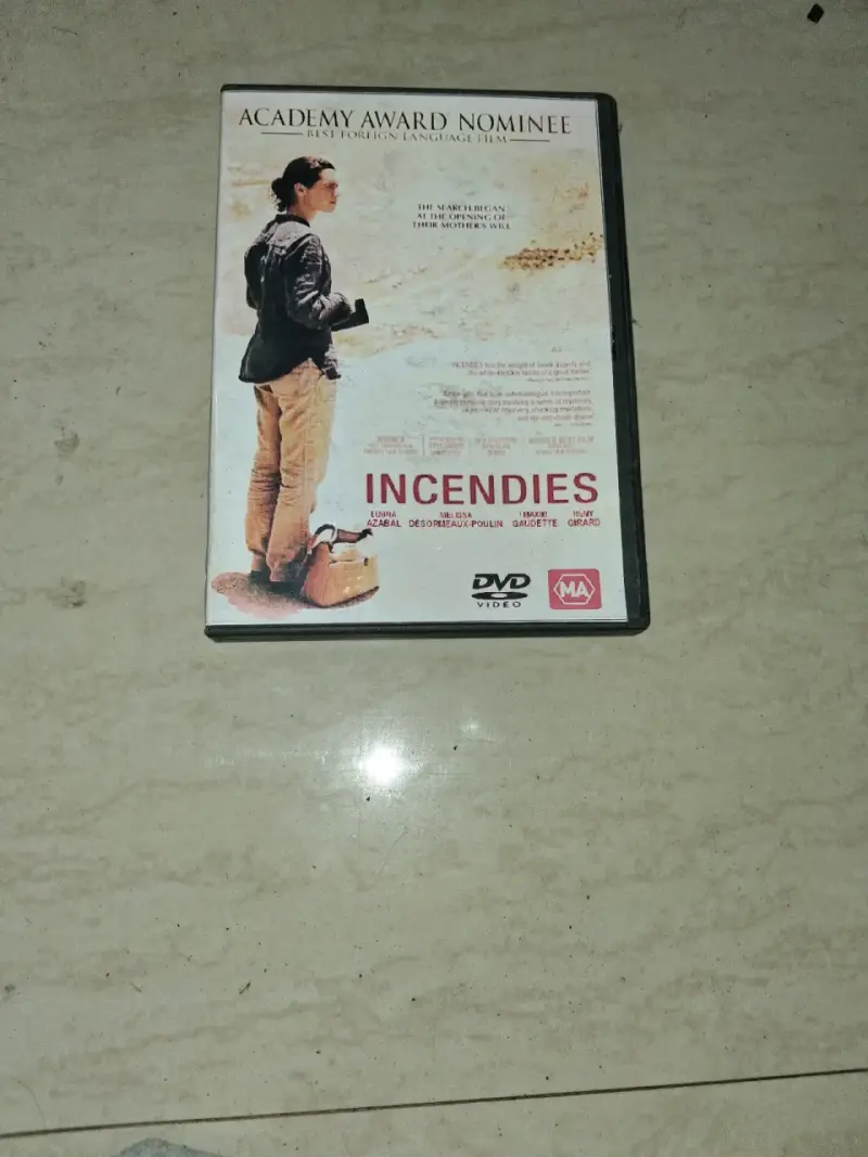 DVD de la película Incendies nominada al Oscar