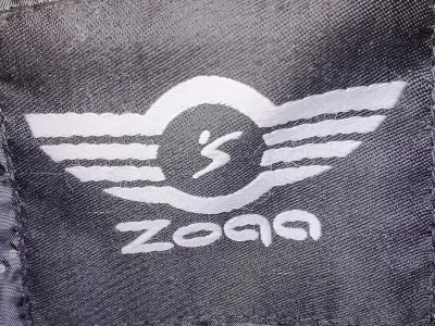 Chaqueta de moto negra con detalles morados - miniatura 3