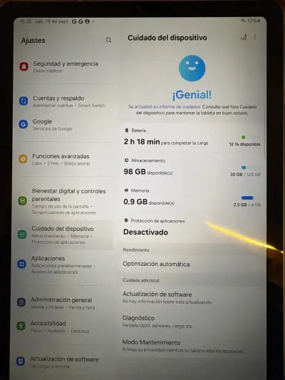 Tablet Samsung S6 lite con funda azul y lapiz - miniatura 4
