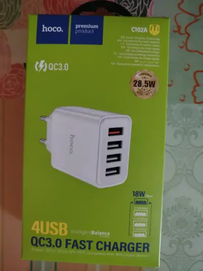 Cargador rápido Hoco 4USB QC3.0 28.5W - miniatura 1