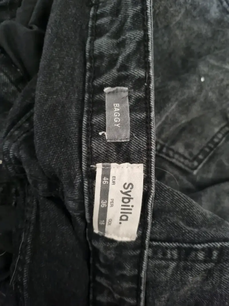 Jeans Baggy Negros Sybilla Talla 46 - 2