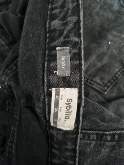 Jeans Baggy Negros Sybilla Talla 46 - miniatura 2