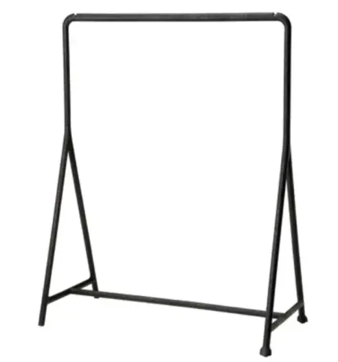 Perchero de ropa metálico negro - 1