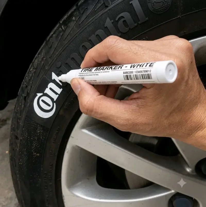 Marcador de Neumáticos Blanco para Letras