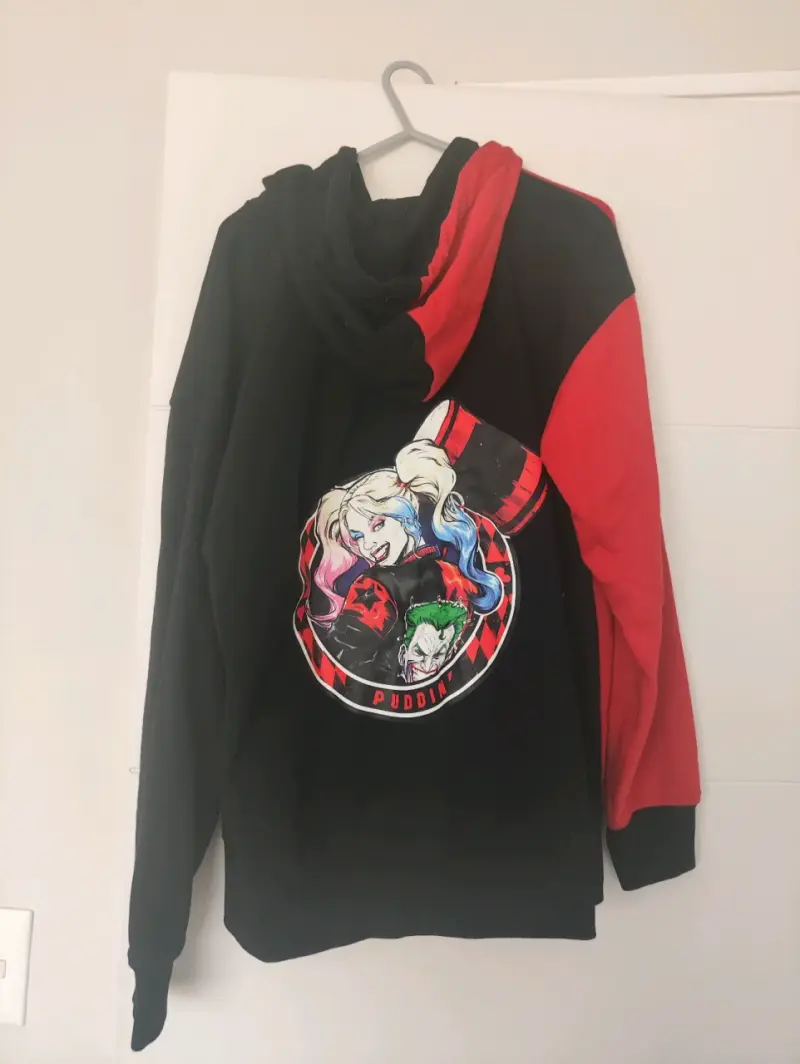 Polerón Harley Quinn bicolor con capucha - 2