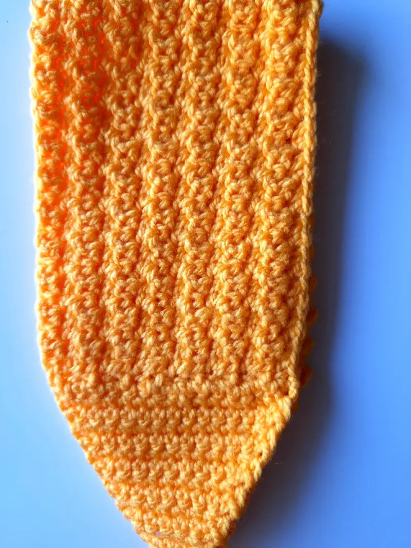 Cintillo/bandana/cubre orejas anaranjado a crochet - 5