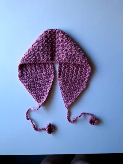 Cintillo/bandana/cubre orejas a crochet color rosa - miniatura 1
