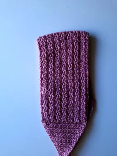 Cintillo/bandana/cubre orejas a crochet color rosa - miniatura 3