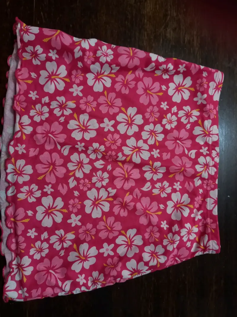 Falda corta floral rosa Shein - 1