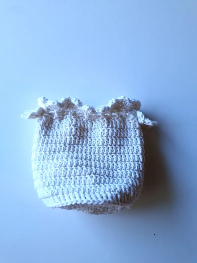 Bolsa de crochet blanca hecha a mano - 2