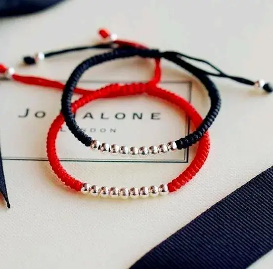 Pulseras de hilo ajustables con cuentas personalizadas - 1