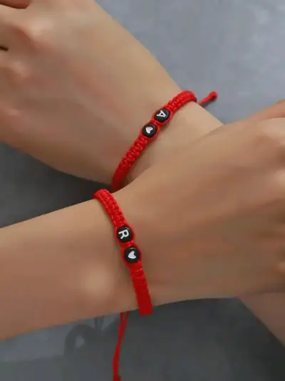 Pulseras de hilo ajustables con cuentas personalizadas - miniatura 5