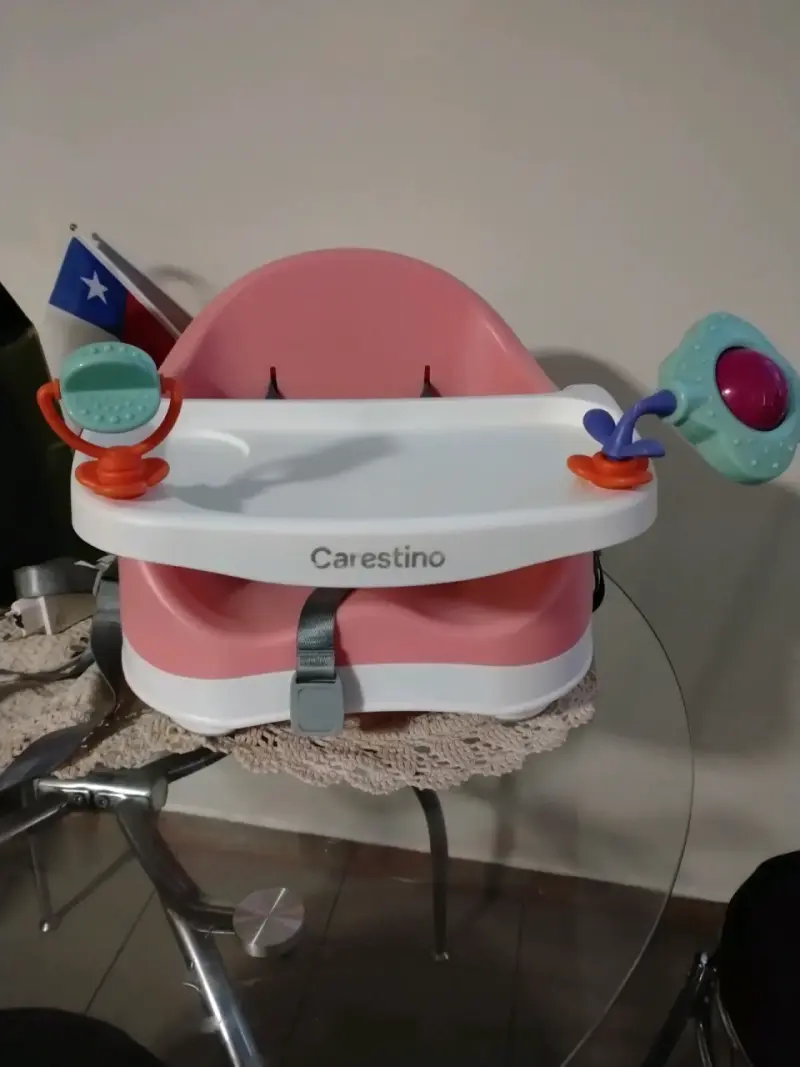 Silla de comer para bebé Carestino rosa