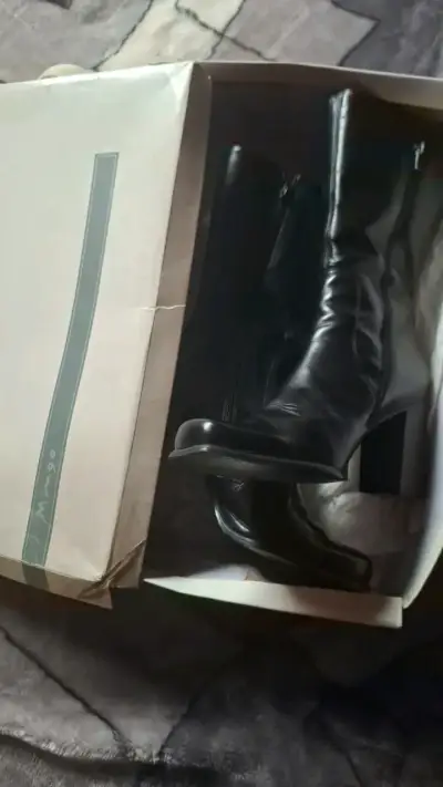 Botas de cuero negras con tacón Mingo - miniatura 6