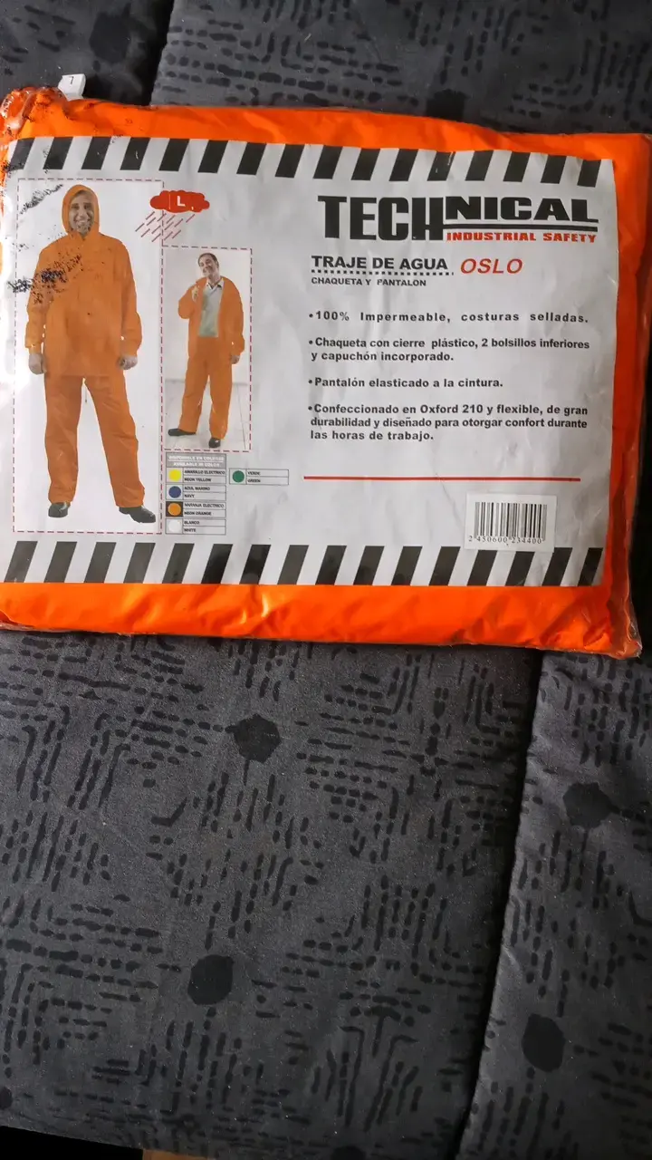 Traje de Agua Impermeable Technical Oslo Naranja