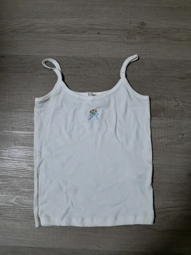 Polera Blanca de Tirantes para Mujer - 1
