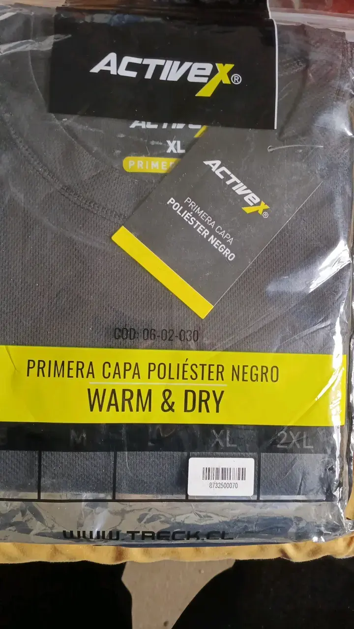 Primera capa ActiveX poliéster negro XL