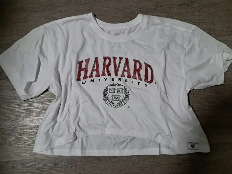 Polera blanca Harvard University para mujer - 1