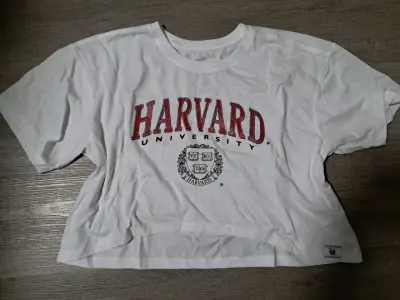 Polera blanca Harvard University para mujer - miniatura 1