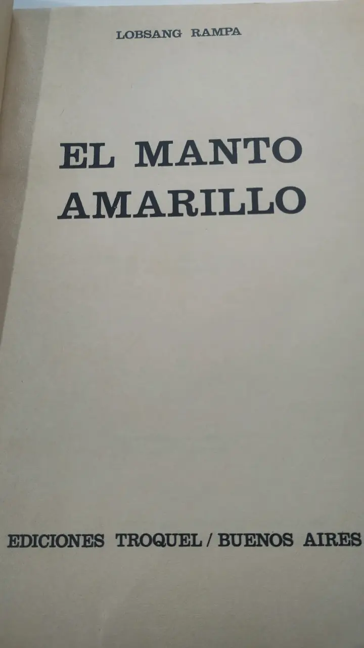 Libro El Manto Amarillo de Lobsang Rampa - 2