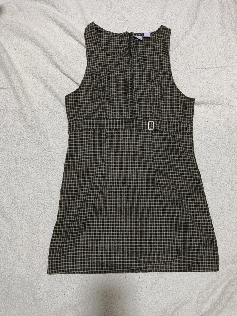 Vestido sin mangas a cuadros para mujer