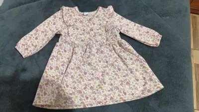 Vestido floral para bebé 12 meses yamp - miniatura 1