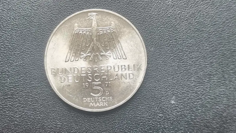 Moneda 5 Deutsche Mark 1971 Alemania - 1