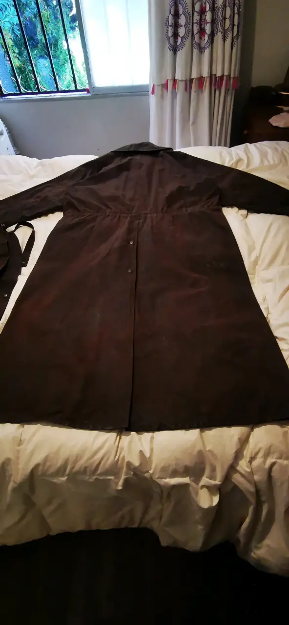 Abrigo largo impermeable marrón con capa desmontab - 6