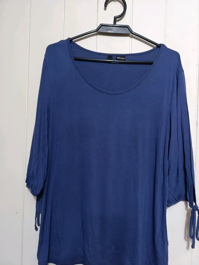 Blusa azul manga 3/4 Bodyflirt - 2