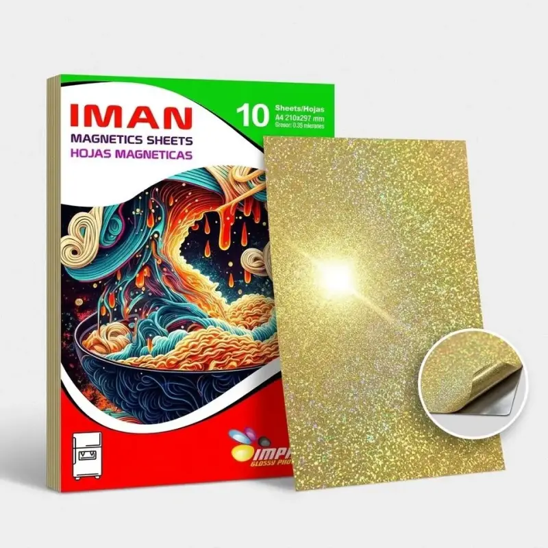 10 Hojas Magnéticas + 10 Doradas adhesivas