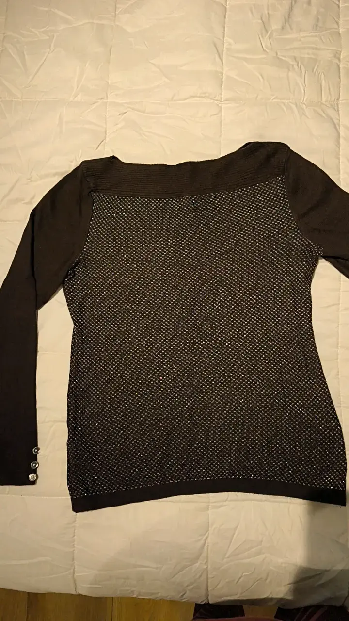 Suéter de mujer negro shine - 1