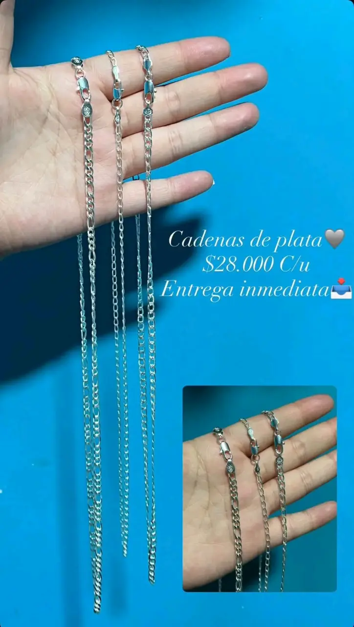 Cadenas de plata con colgante cruz - 1