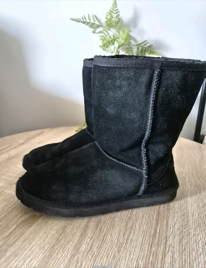 Botas negras de gamuza para mujer Bamers - 1
